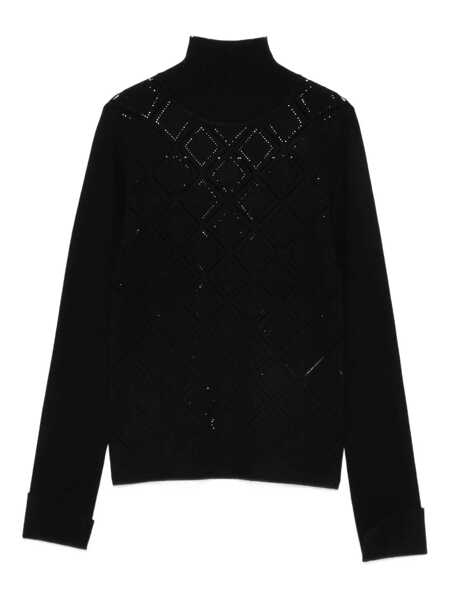 Pulovere Blumarine Blumarine Geometric Turtleneck Sweater Black Femei (BM 18799740) 1