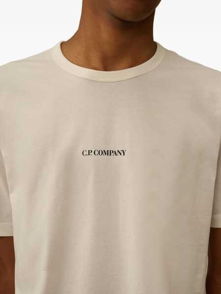 Tricouri C.P. Company C.P. Company Crew Neck T-Shirt With Logo WHITE Barbati (BM 18799752) 5