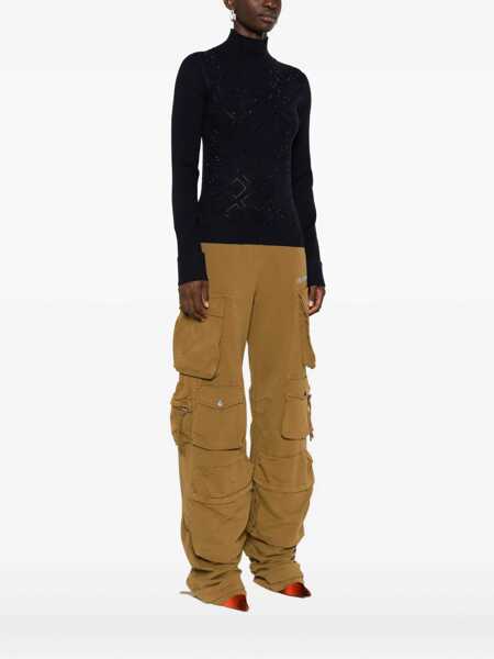 Pulovere Blumarine Blumarine Geometric Turtleneck Sweater BLUE Femei (BM 18799767) 3