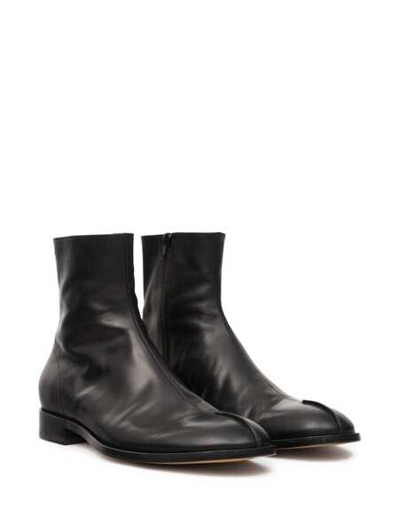 Bocanci MM6 Maison Margiela MM6 Maison Margiela Black Leather Square-Toe Ankle Boots Black Barbati (BM 18800232) 2