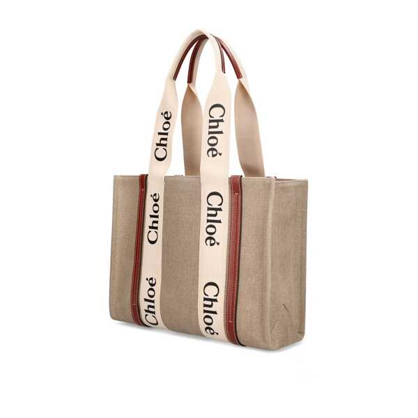 Genti de mana Chloe Chloe Woody Medium Tote Bag Beige Femei (BM 18800964) 2