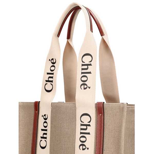 Genti de mana Chloe Chloe Woody Medium Tote Bag Beige Femei (BM 18800964) 3