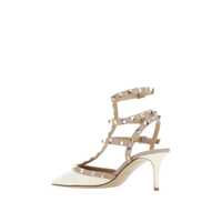 Pantofi cu toc Valentino Garavani Dama - Pantofi cu toc Valentino Garavani Valentino Garavani Rockstud Pumps Ivory Femei (BM 18800988) - B-mall.ro
