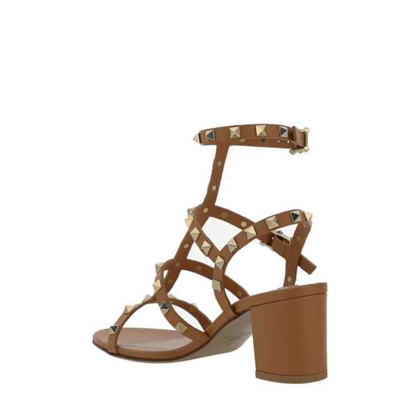 Sandale Valentino Garavani Valentino Garavani Rockstud Sandals Brown Femei (BM 18801000) 3