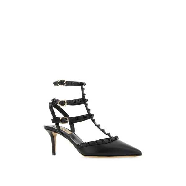 Pantofi cu toc Valentino Garavani Valentino Garavani Patent Rockstud Pumps Black Femei (BM 18801009) 2