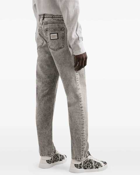 Blugi drepti Dolce & Gabbana Cotton Regular Pants GREY Barbati (BM 18801220) 5