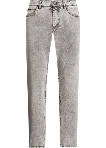 Blugi drepti Dolce & Gabbana Cotton Regular Pants GREY Barbati (BM 18801220) 1
