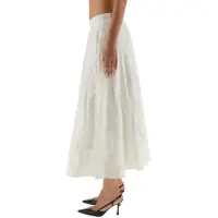 Imbracaminte ROTATE Birger Christensen Dama - Fuste casual ROTATE Birger Christensen Floral Midi Skirt WHITE Femei (BM 18801340) - B-mall.ro