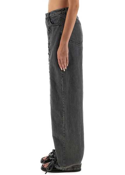 Blugi skinny ROTATE Birger Christensen Pants With Laces BLACK Femei (BM 18801361) 4