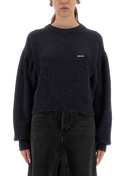 Pulovere ROTATE Birger Christensen Wool Puff Sweater BLUE Femei (BM 18801364) 1