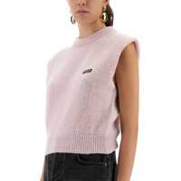 Imbracaminte ROTATE Birger Christensen Dama - Veste casual ROTATE Birger Christensen Short Vest Shirt With Logo POWDER Femei (BM 18801373) - B-mall.ro