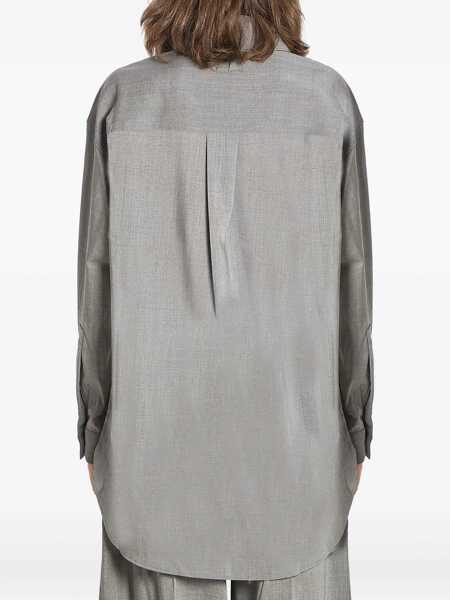 Camasi JACQUEMUS Le Chemise Dhommen Shirt GREY Femei (BM 18801466) 5