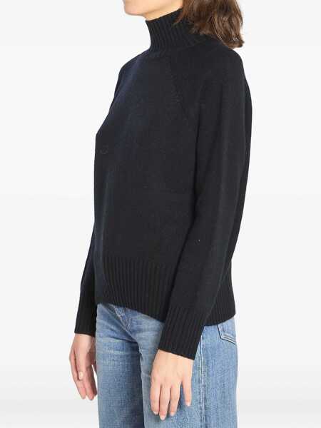 Pulovere casual Allude Turtleneck In Wool And Cashmere BLACK Femei (BM 18801493) 2