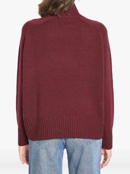 Pulovere casual Allude Turtleneck In Wool And Cashmere BORDEAUX Femei (BM 18801520) 4