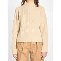 Cardigane Ribbed Cardigan In Wool And Cashmere Femei