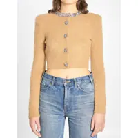 Cardigane Embellished Trim Cardigan Femei