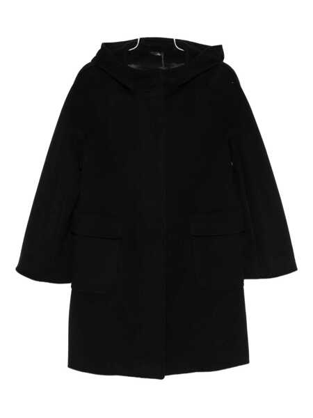 Paltoane CINZIA ROCCA Cinzia Rocca Wool Hooded Coat Black Femei (BM 18804228) 1