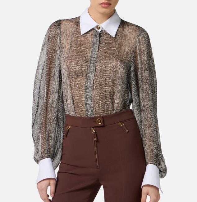 Topuri Elisabetta Franchi Elisabetta Franchi Top Black Femei (BM 18804621) 2