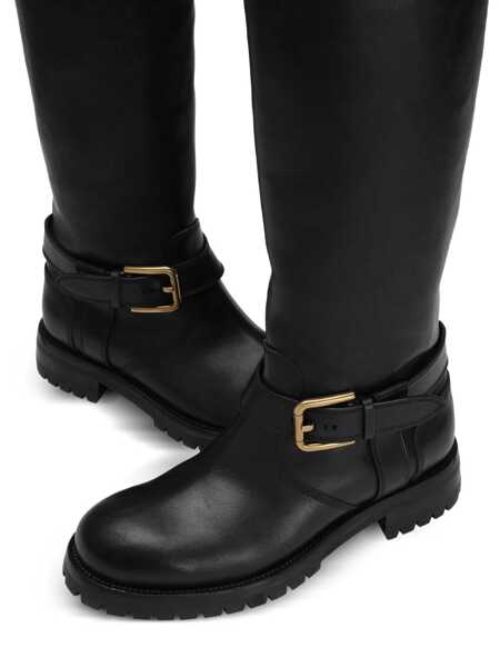 Bocanci Dolce & Gabbana Dolce & Gabbana Calfskin Biker Boots Black Femei (BM 18804708) 4