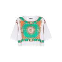 Tricouri Balmain 'Balmain Foulard' Print T-Shirt Femei