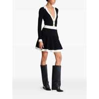 Imbracaminte Balmain Dama - Rochii Balmain Ls V-Neck Torsade Flare Knit Dress Black Femei (BM 18805095) - B-mall.ro