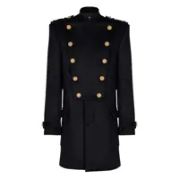 Paltoane Balmain Removable Plastron Coat Barbati
