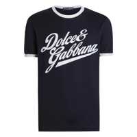 Tricouri Dolce & Gabbana Velvet Logo T-Shirt Barbati