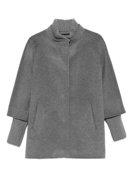 Paltoane CINZIA ROCCA Cinzia Rocca Coat With Knitted Details GREY Femei (BM 18806844) 1