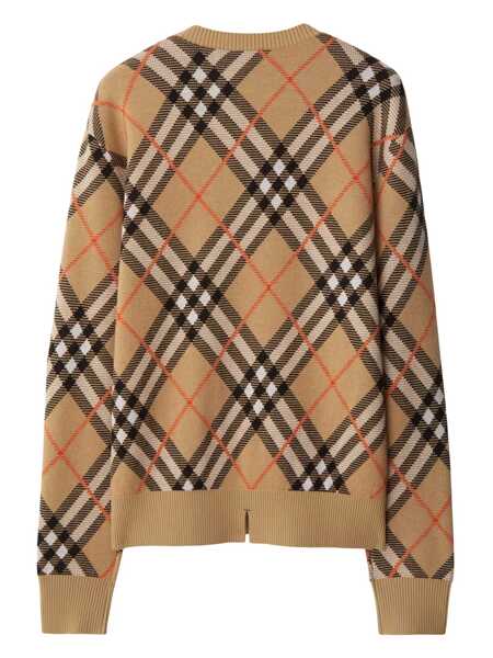 Pulovere Burberry Burberry Check Wool Blend Sweater Brown Femei (BM 18807324) 5