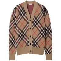 Cardigane Burberry Wool Check Cardigan Femei