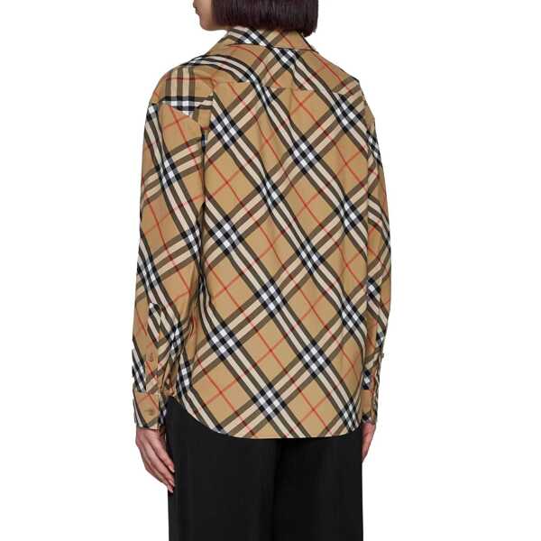 Camasi Burberry Burberry Check Cotton Shirt Brown Femei (BM 18807348) 3