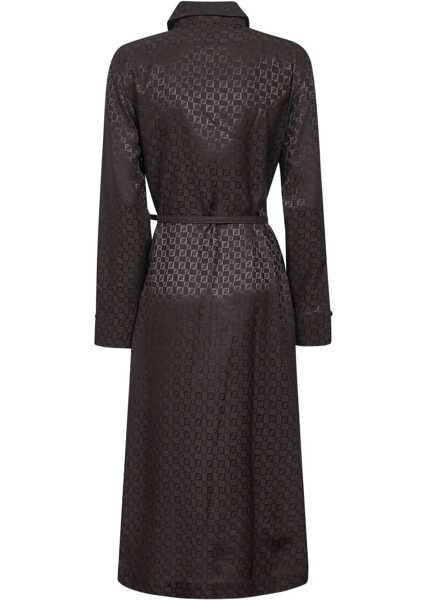 Rochii Fendi FF silk jacquard Dress DARK BROWN-25 Femei (BM 18807391) 2