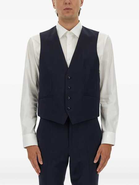 Veste casual Hugo Boss Slim Fit Vest BLUE Barbati (BM 18807406) 1