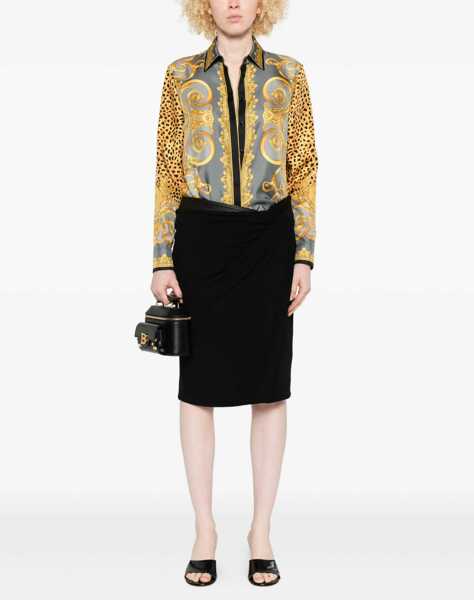 Fuste Versace Draped jersey Skirt BLACK Femei (BM 18807550) 2