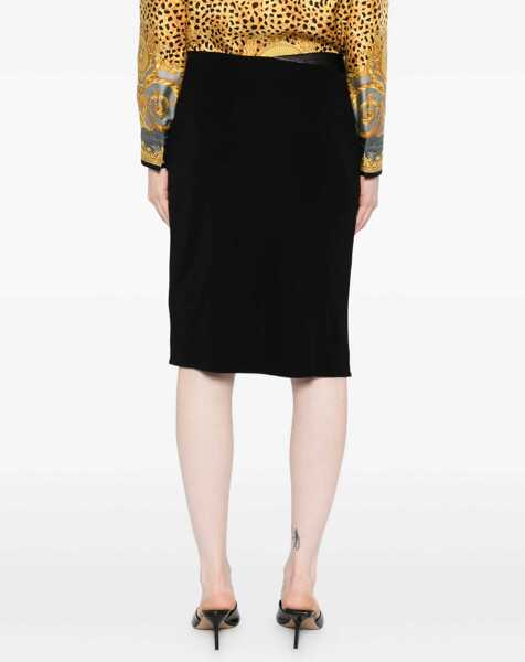 Fuste Versace Draped jersey Skirt BLACK Femei (BM 18807550) 4