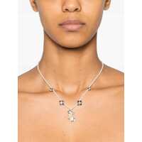 Accesorii Yvmin Dama - Bijuterii Yvmin Brown Necklace With Bead Embellishments And Bear Detail In Silver Blend Woman BROWN Femei (BM 18808458) - B-mall.ro