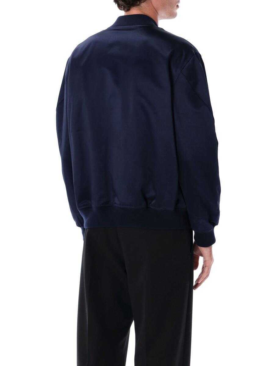 Geci Givenchy Givenchy Navy Blue Cotton Satin Zipped Blouson NAVY Barbati (BM 18809283) 2