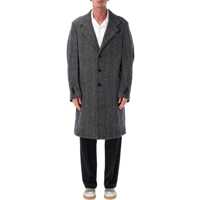 Geci Givenchy Givenchy Grey Herringbone Wool Overcoat
