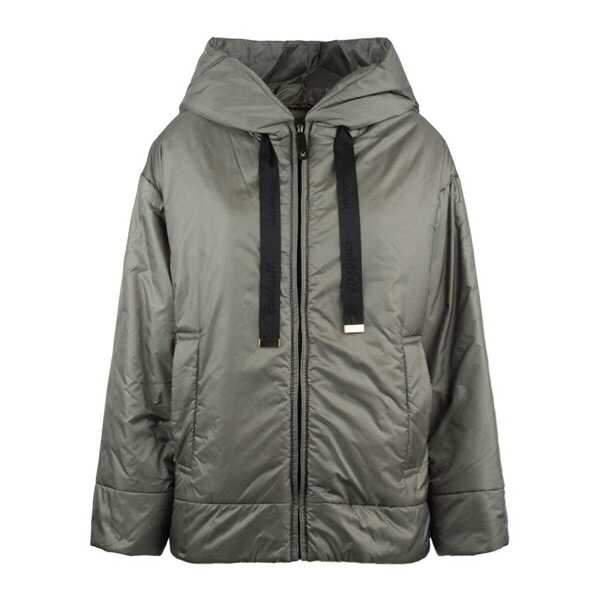 Geci Max Mara Max Mara Ice Gray Padded Drip-Proof Canvas Jacket With Hood GRAY Femei (BM 18812562) 1
