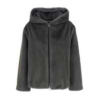 Geci Hooded Eco Fur Jacket Femei