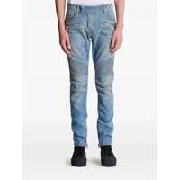 Blugi Balmain pentru Barbati - Blugi Balmain Balmain Biker Jeans BLUE Barbati (BM 18813099) - B-mall.ro