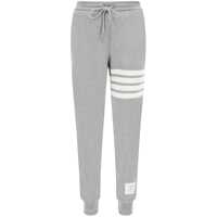 Pantaloni casual Thom Browne Light Grey Cotton 4Bar Track Pants Femei