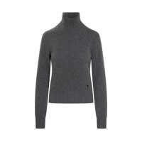 Pulovere AMI Paris Ami Paris Grey Turtleneck In Wool Blend Femei