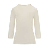 Imbracaminte Fabiana Filippi Dama - Tricouri Fabiana Filippi Fabiana Filippi Ivory T-Shirt With Fabiana Filippi Embroidery Beige Femei (BM 18813885) - B-mall.ro