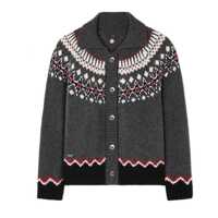Pulovere Alanui Sweet Winter Jacket Black Grey/Multicolo Femei