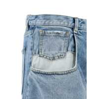 Blugi Maison Margiela Dama - Blugi Maison Margiela Light Blue Five-Pocket Jeans With Bleach Effect In Cotton Denim Woman BLUE Femei (BM 18815463) - B-mall.ro