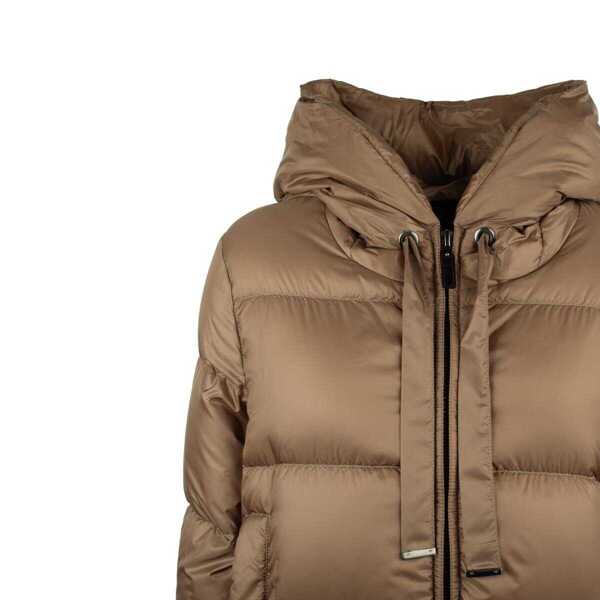 Geci Max Mara Max Mara Caramel Drop Cloth Quilt BROWN Femei (BM 18815595) 3