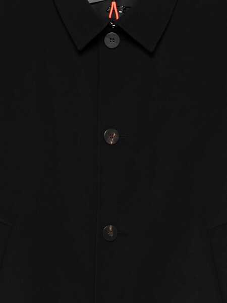 Paltoane Rrd RRD Long Black Coat With Buttons Black Barbati (BM 18816165) 3