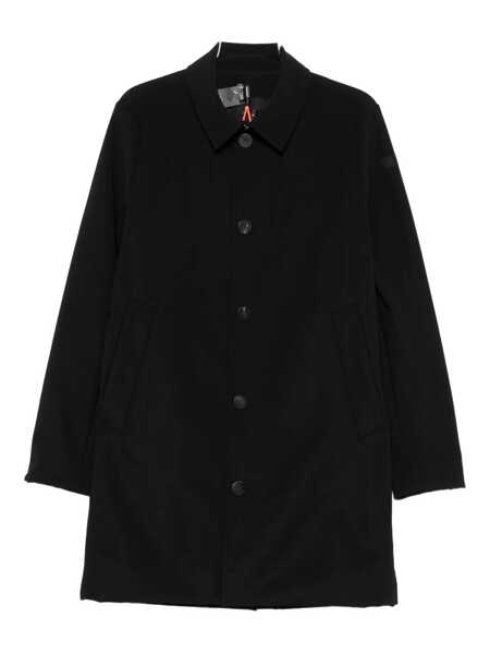 Paltoane Rrd RRD Long Black Coat With Buttons Black Barbati (BM 18816165) 1