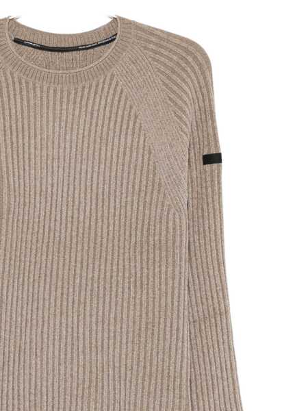 Pulovere Rrd RRD Ribbed Crew Neck Sweater BROWN Barbati (BM 18816198) 3